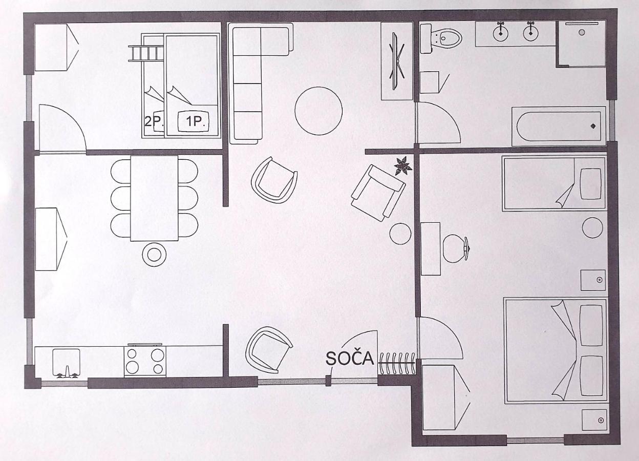 Hisa Lojz Apartment Zaga Exterior photo
